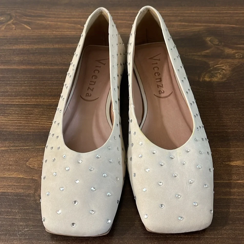 Anthropologie Vicenza Crystal Embellished Ballet Flats Sz. 8 NWOB - Picture 7 of 14
